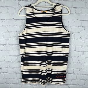 SCOTCH & SODA Amsterdam striped scoop neck Vacay Everyday cotton tank top size L